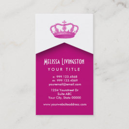 Tarjeta De Visita ROSA de la plantilla V9 de la princesa o de la