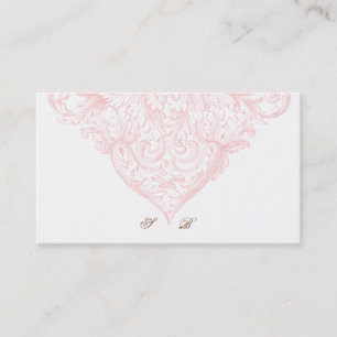 Tarjeta De Visita Rosa de la primavera del planificador de eventos