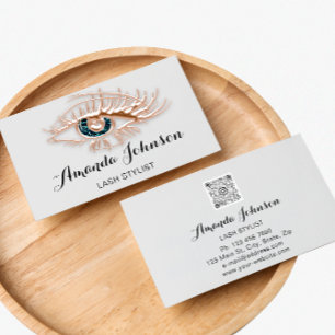 Tarjeta De Visita Rosa de logotipo de maquillaje de pulseras para pu