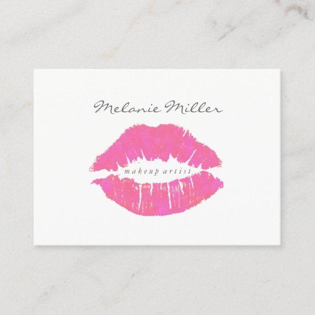 Tarjeta de visita - rosa de los labios del (Anverso)