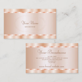 Tarjeta De Visita Rosa de lujo Colores dorados moderno y elegante