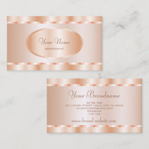 Tarjeta De Visita Rosa de lujo Colores dorados moderno y elegante