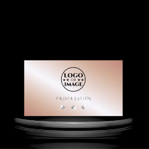 Tarjeta De Visita Rosa de lujo de oro de diamantes de espuma de plat