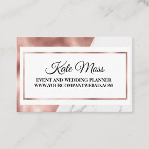 Tarjeta De Visita Rosa de lujo elegante