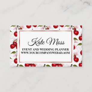 Tarjeta De Visita Rosa de lujo Gold Cherry Blossom
