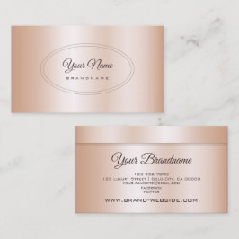 Tarjeta De Visita Rosa de lujo Gold Effect Profesional y a la moda