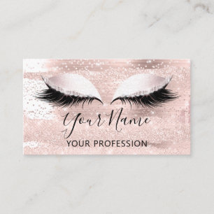 Tarjeta De Visita Rosa de maquillaje Cosmetólogo Eyelash VIP