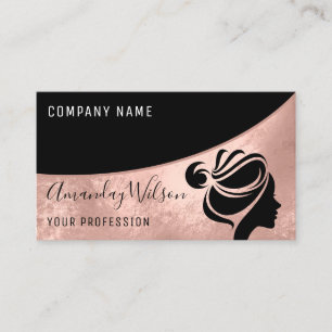 Tarjeta De Visita Rosa de maquillaje de azotes para peluquero profes