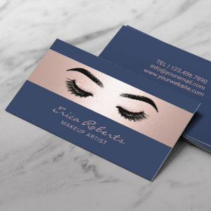 Tarjeta De Visita Rosa de maquillaje Salón de belleza de la Marina d