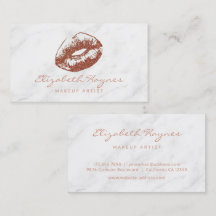 Rosa de mármol Oro Lips Artista de maquillaje de l