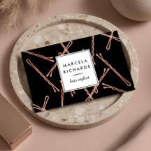 Rosa de moda Bobby Pins Salón Estilista Negro