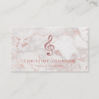 Tarjeta De Visita rosa de música de trébol