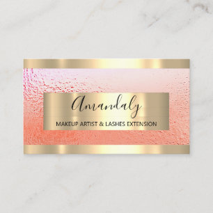 Tarjeta De Visita Rosa de oro del planificador de eventos de cuadro