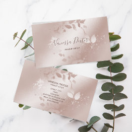 Tarjeta De Visita Rosa de oro del planificador de eventos de plash f