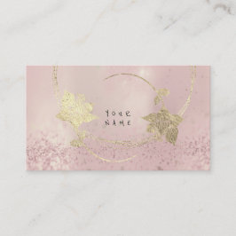 Tarjeta De Visita Rosa de oro Foxier Purpurina Floral Rosa Rubor Pea
