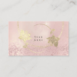 Tarjeta De Visita Rosa de oro Foxier Purpurina Floral Rosa Rubor Pea