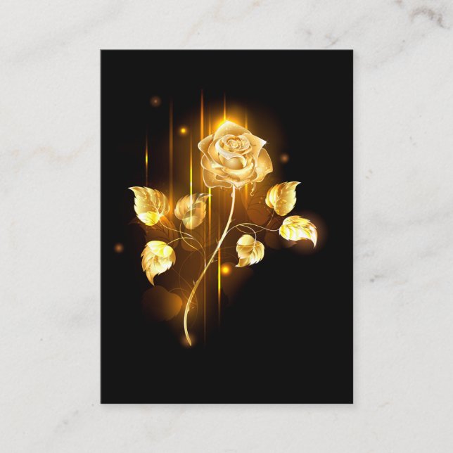 Tarjeta De Visita Rosa de oro (rosa de oro) (Anverso)