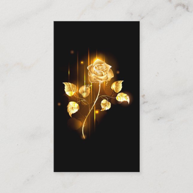 Tarjeta De Visita Rosa de oro (rosa de oro) (Anverso)