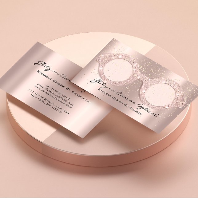 Tarjeta De Visita Rosa de Otometrist Optical Eyeglasses Rubor (Subido por el creador)