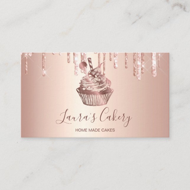 Tarjeta De Visita Rosa de panadería (Anverso)