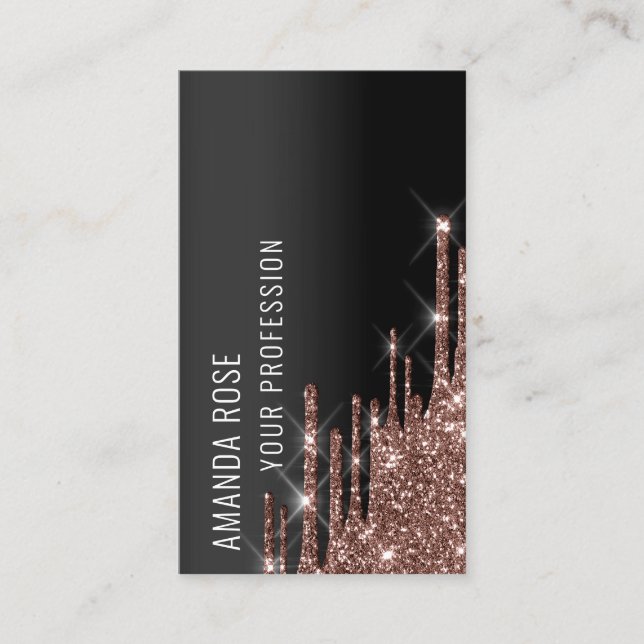 Tarjeta De Visita Rosa de Perforación del Planificador de Maquillaje (Anverso)