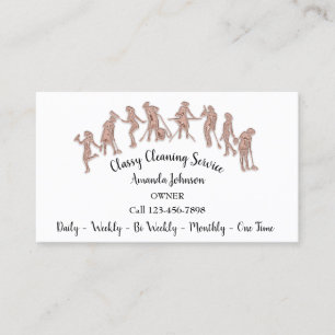 Tarjeta De Visita Rosa de servicios de limpieza de clase VIP blanco