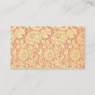 Tarjeta De Visita Rosa de William Morris y diseño del rosa