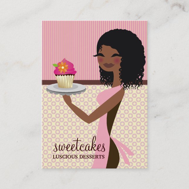 Tarjeta De Visita Rosa del afroamericano de Cutie de 311 magdalenas (Anverso)