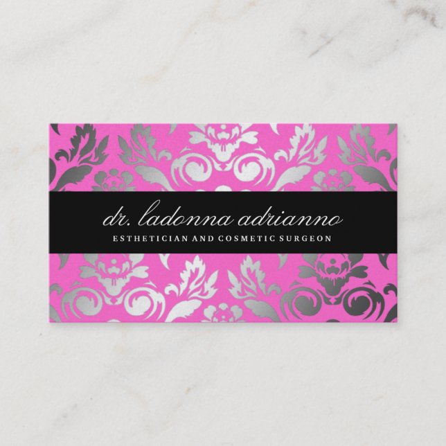 Tarjeta De Visita Rosa del damasco de 311 Ladonna (Anverso)