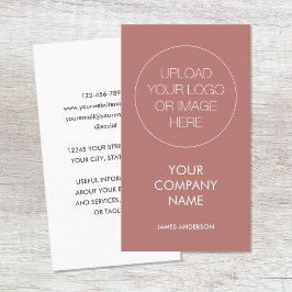 Tarjeta De Visita Rosa del desierto con el logotipo de Personalizado