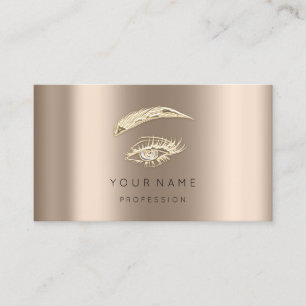 Tarjeta De Visita Rosa del logotipo de maquillaje de los cordones de