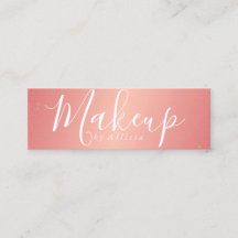 Tarjeta de visita - rosa del maquillaje del