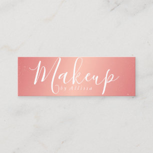Tarjeta de visita - rosa del maquillaje del