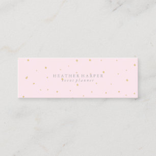Tarjeta de visita - rosa del oro de los puntos