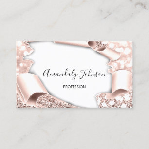 Tarjeta De Visita Rosa del planificador de eventos de maquillaje Pur