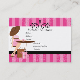 Tarjeta De Visita Rosa del polvo de bebé