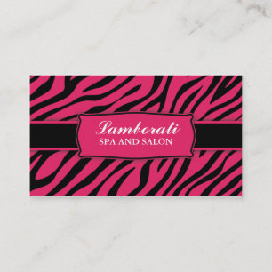 Tarjeta De Visita Rosa del salón del peluquero del estilista del