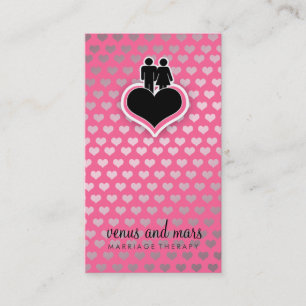 Tarjeta De Visita Rosa del terapeuta de 311 bodas