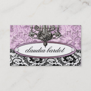 Tarjeta De Visita rosa del vintage de 311-Frenchie Budoir el