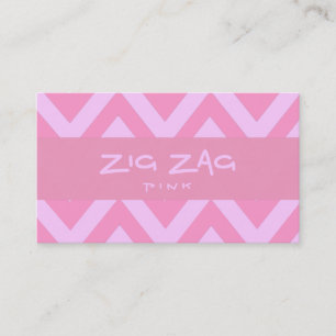 Tarjeta De Visita Rosa del zigzag