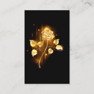 Tarjeta De Visita Rosa dorada ( rosa de oro )