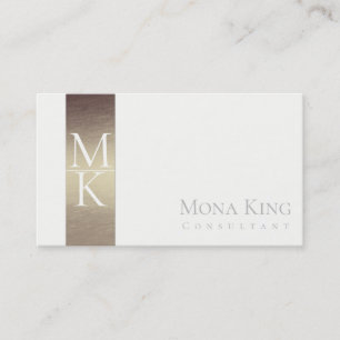 Tarjeta De Visita Rosa Dorado y Crema Minimalista