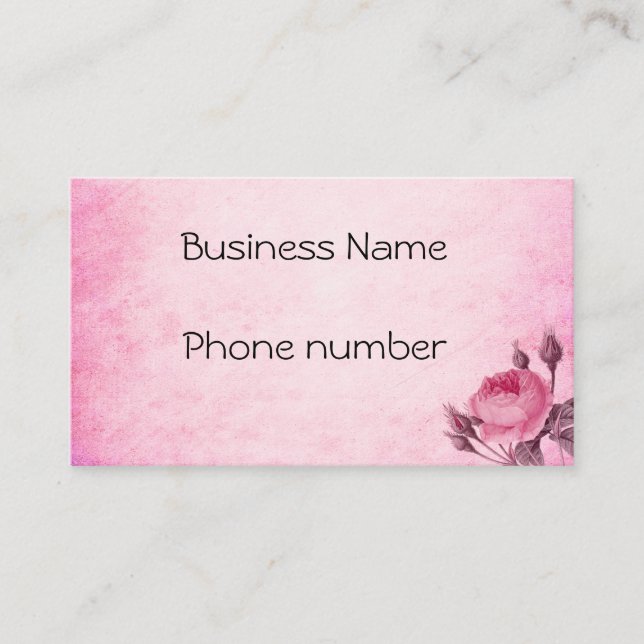 Tarjeta De Visita Rosa el día de San Valentín (Anverso)