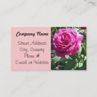 Tarjeta De Visita Rosa elegante