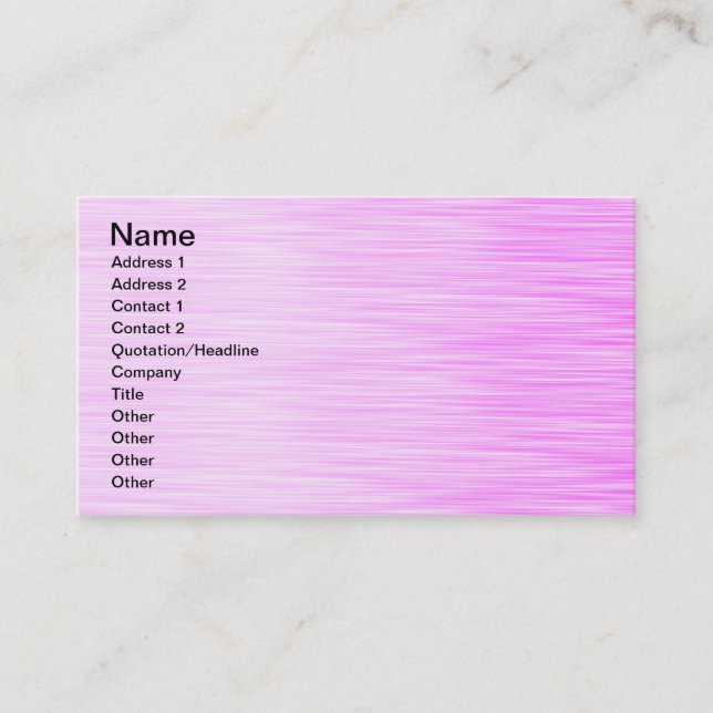 Tarjeta De Visita Rosa elegante (Anverso)