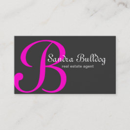 Tarjeta De Visita Rosa elegante de las propiedades inmobiliarias del