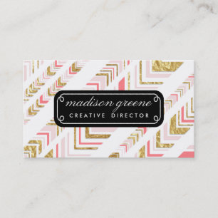 Tarjeta De Visita Rosa elegante elegante y personalizado tribal del