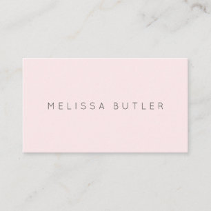 Tarjeta De Visita Rosa elegante minimalista de Rubor