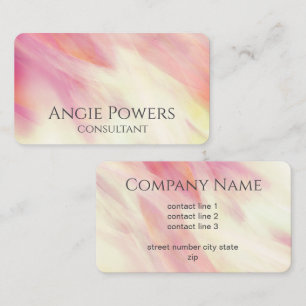 Tarjeta De Visita rosa elegante personalizado de arte acuático moder