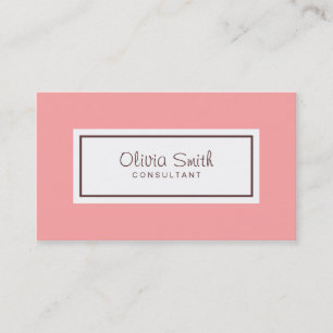 Tarjeta De Visita Rosa en colores pastel de los medios sociales